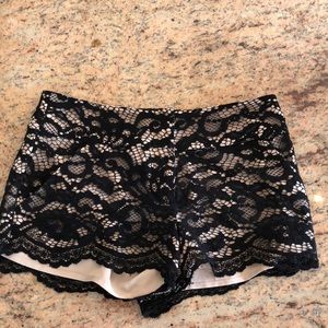 Black Lace Shorts